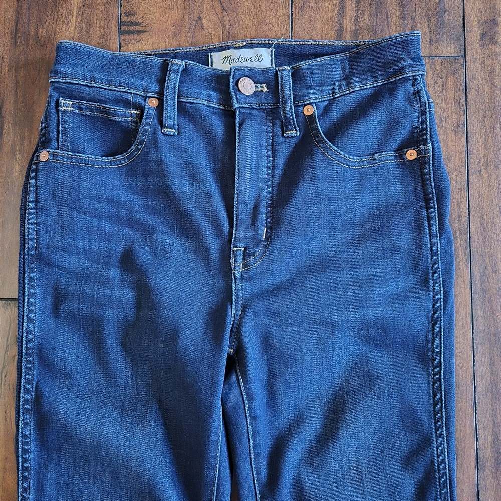 Madewell Women's 10" High-Rise Skinny Dark Wash Stretch Denim Jeans Size 27 - Picture 8 of 13